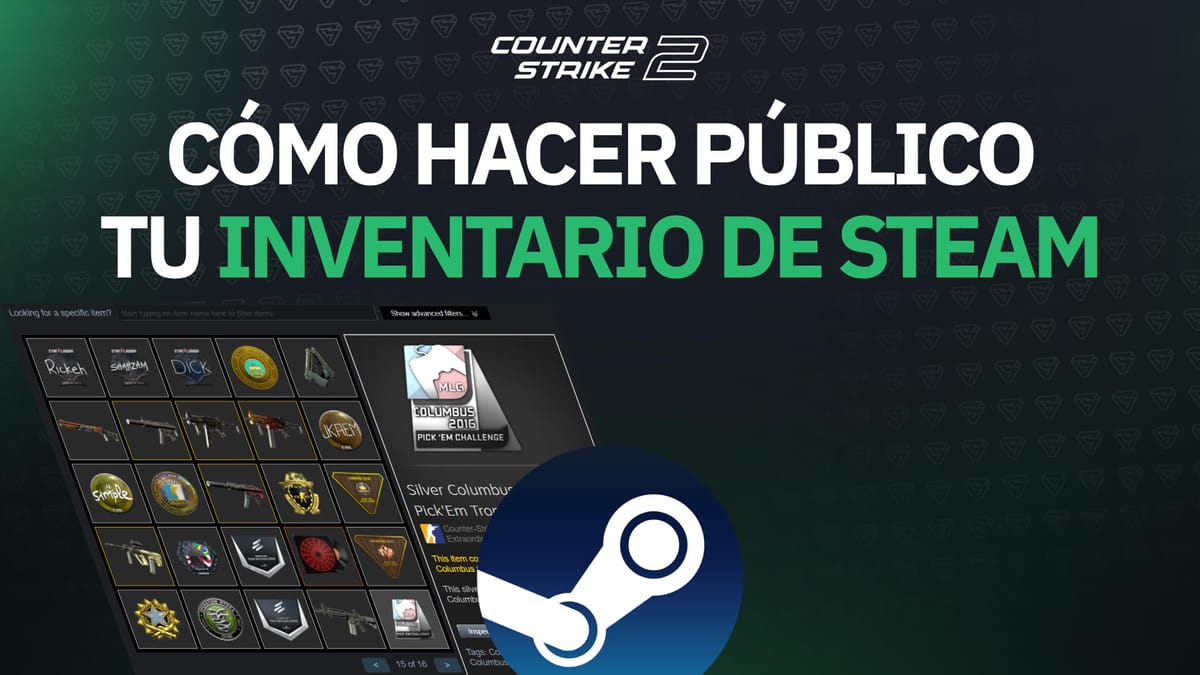 [ES] ¿Cómo hacer público tu inventario de Steam?