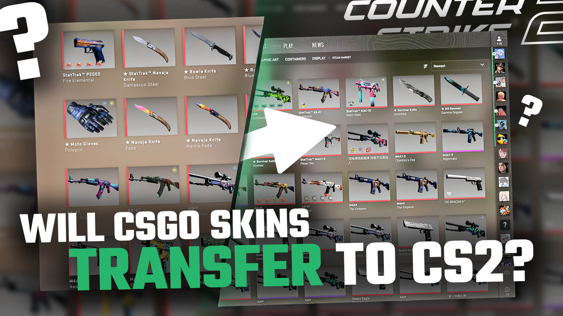 Will CS:GO Skins Transfer to CS2?