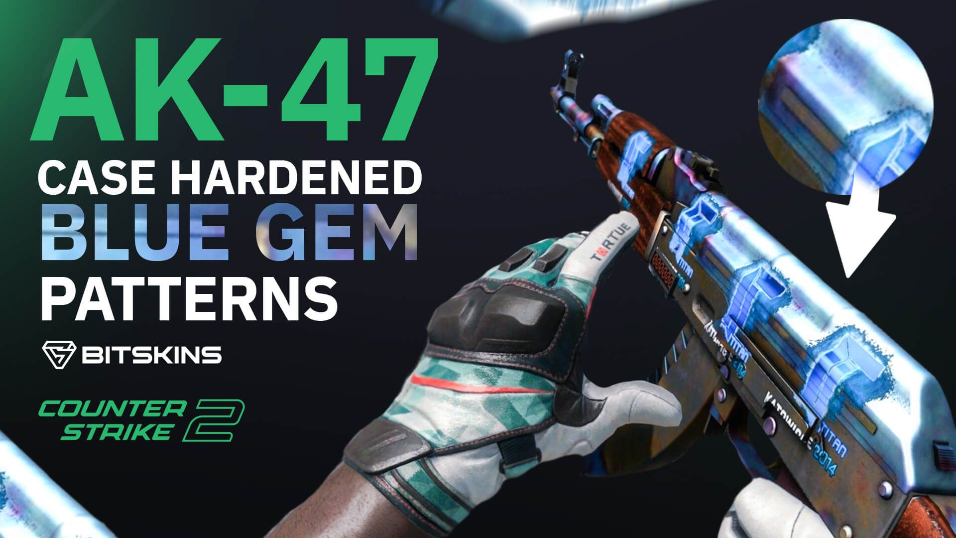 AK-47 | Case Hardened Blue Gem Patterns