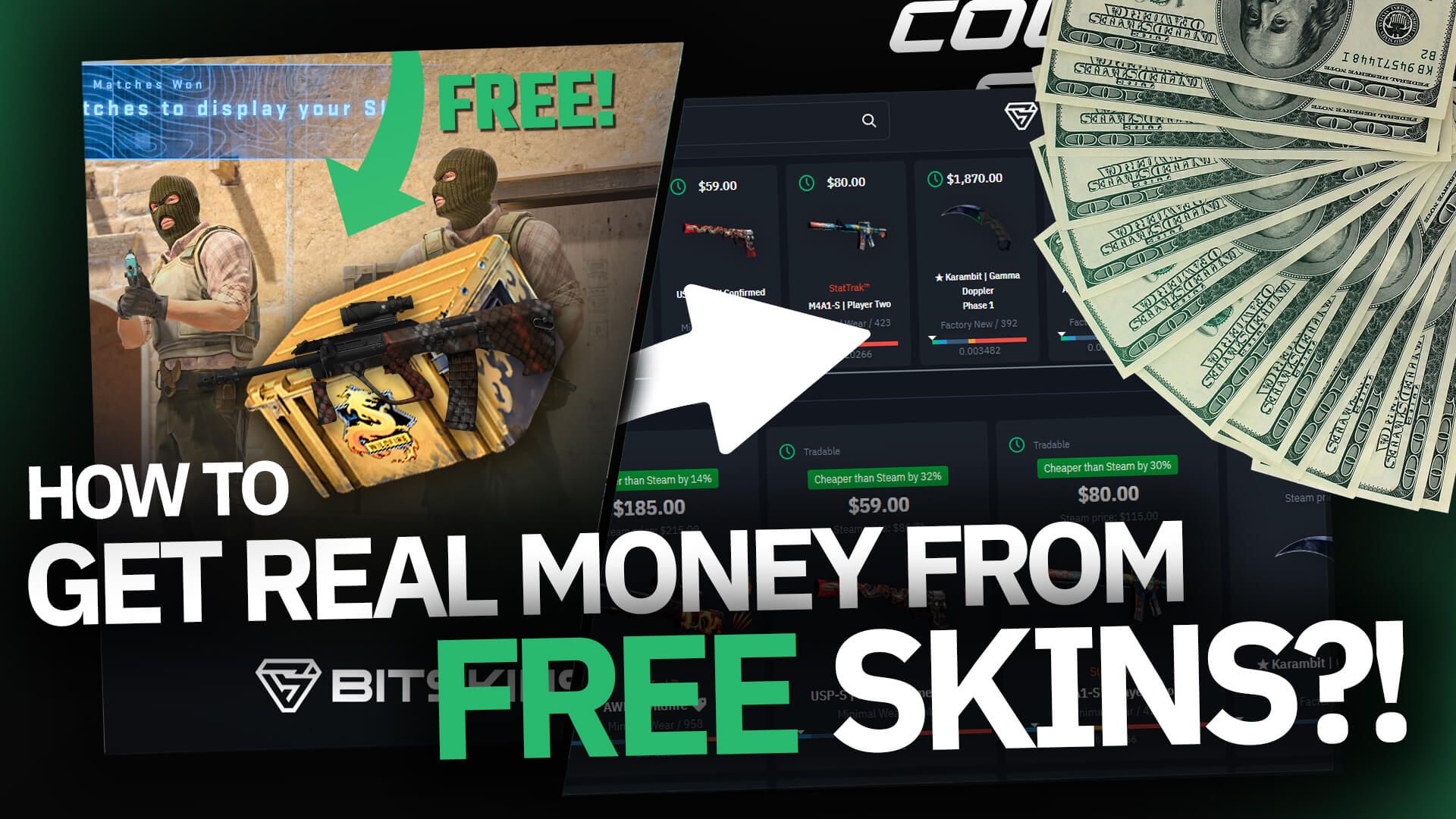 How To Get CS2 Skins For Free(and sell them for real money)