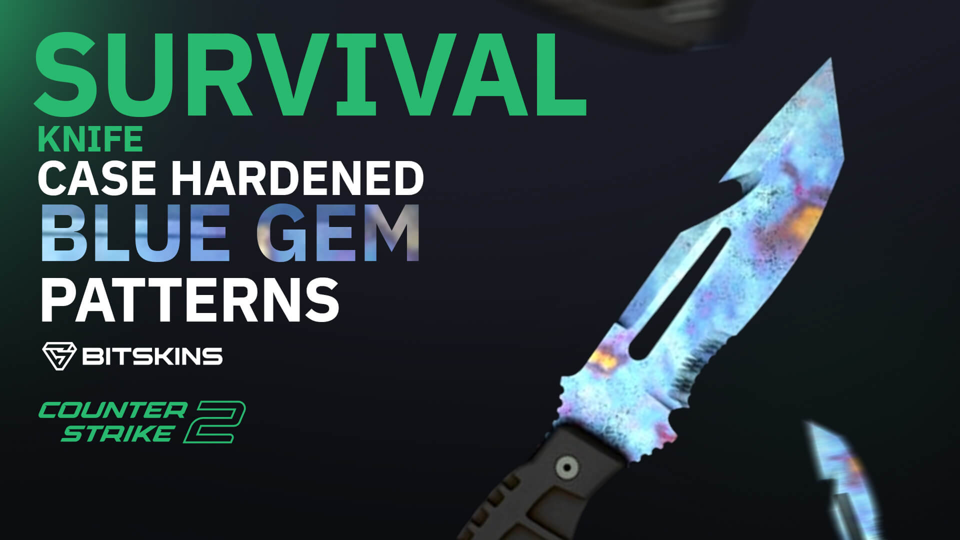 Survival Knife | Case Hardened Blue Gem Patterns