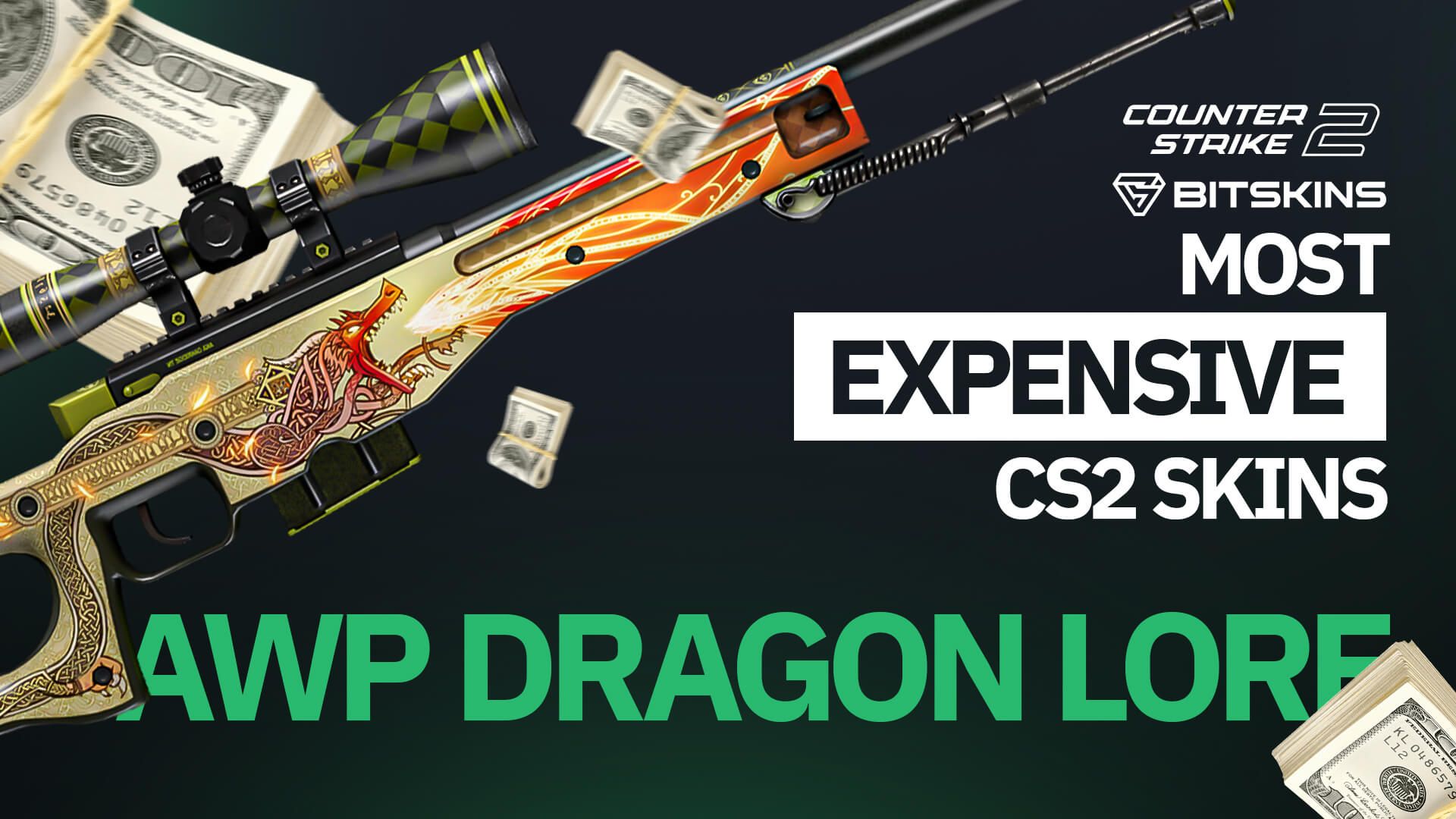 Most Expensive CS2 Skins - AWP Dragon Lore