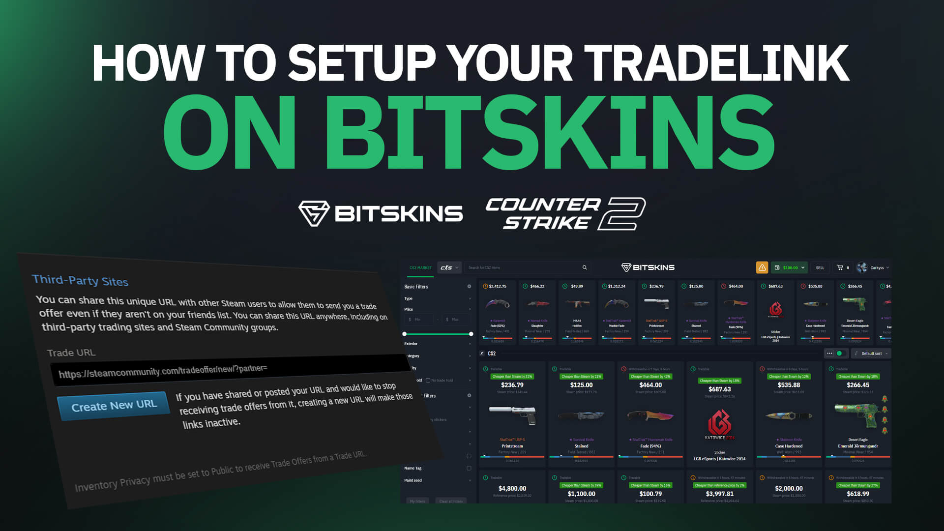 Fix Missing Tradelink/Wrong Tradelink: How to Add Tradelink on BitSkins?