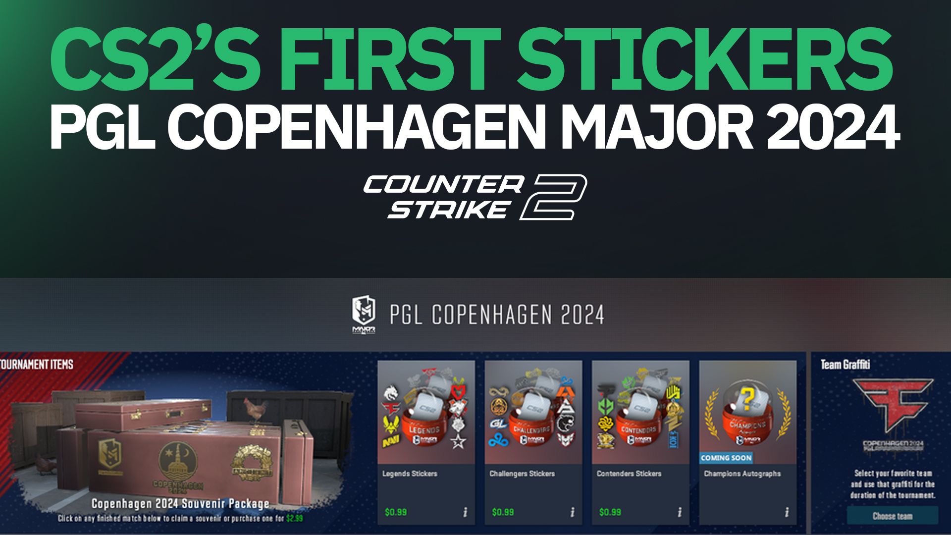 CS2’s First Stickers: PGL Copenhagen 2024 Major Stickers