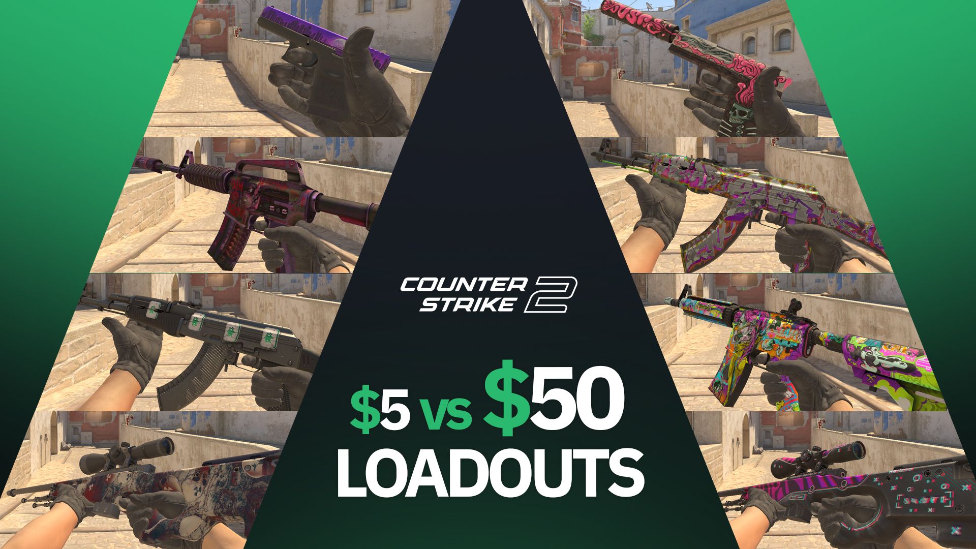 $5 vs $50 CS2 Loadouts