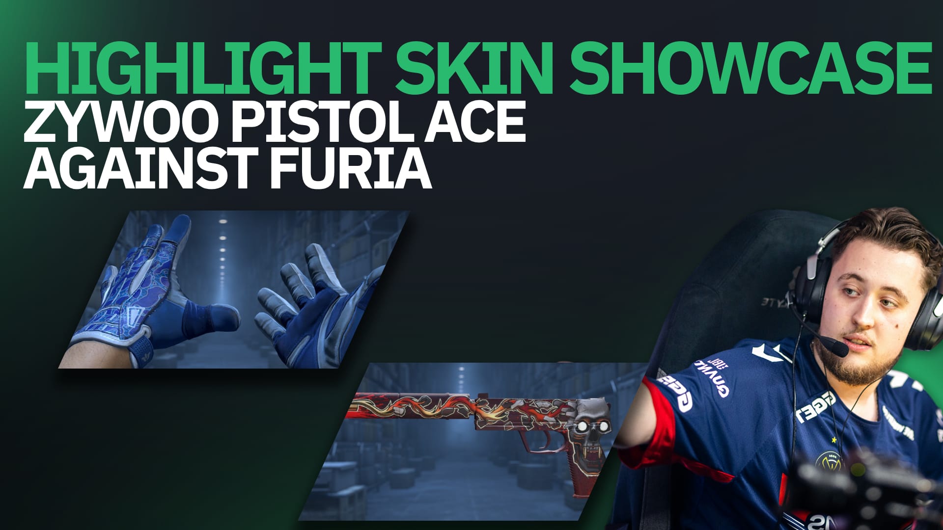 Highlight Skin Showcase: ZywOo Pistol ACE against FURIA