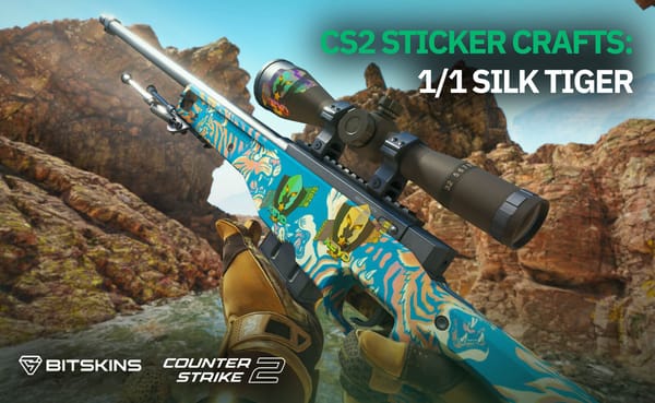 CS2 Sticker Craft: 1/1 Silk Tiger with 4x Keyd Stars (holo)
